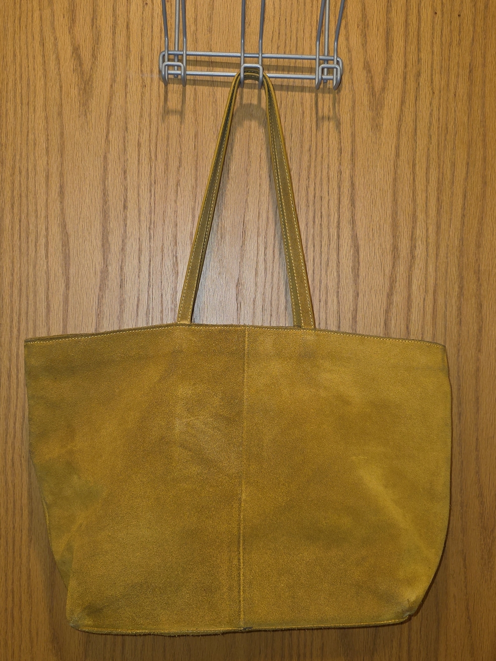 Zara Mustard Yellow Suede Tote Shoulder Bag - Picture 3 of 8
